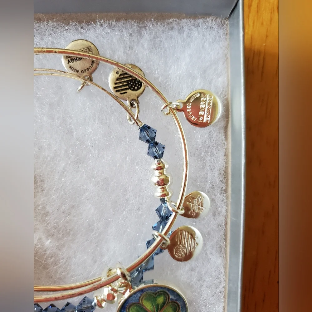 Alex and Ani clover bangle set - Picture 3 of 3